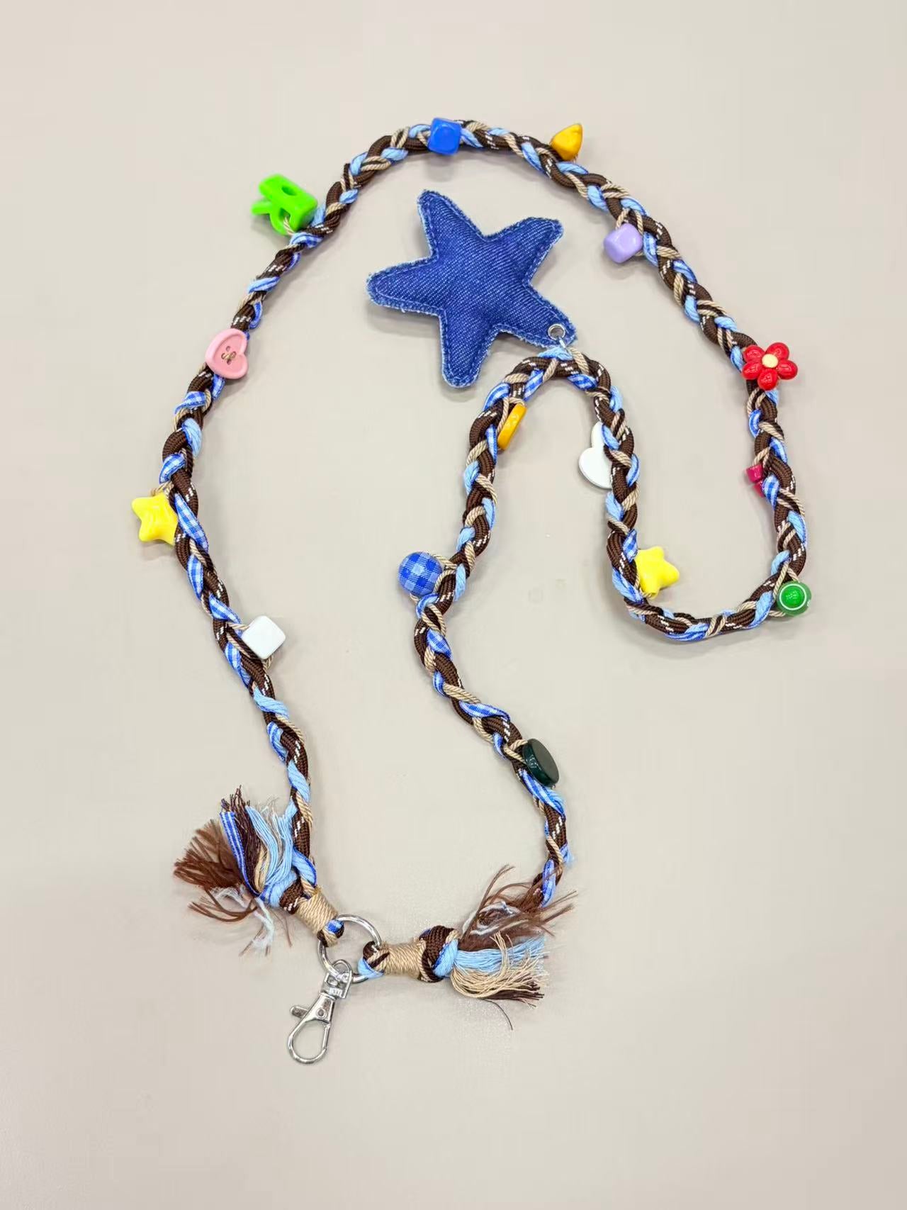 Five-point star phone strap accessory for mobile phone cases